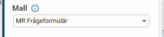 Bilden visar namnet på den nya journalmallen, MR Frågeformulär