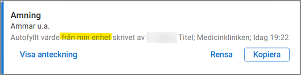 Bild på sökord med tillhörande text