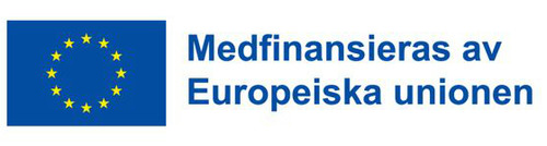 EU flagga och texten Medfinansieras av Europeiska unionen