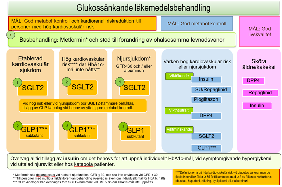 Algoritm över glukossänkande läkemedelsbehandling
