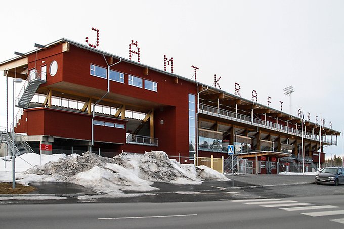 Jämtkraft Arena fotograferad från utsidan