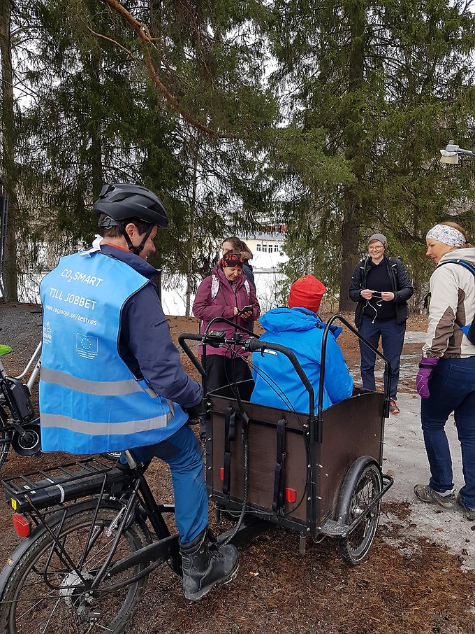 Testcykling av ellastcykel