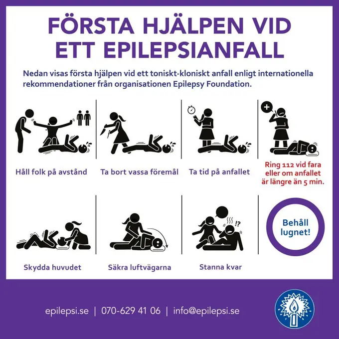 Första hjälpen vid ett epilepsianfall