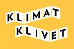 Bild med gul bakgrund med texten "Klimatklivet".