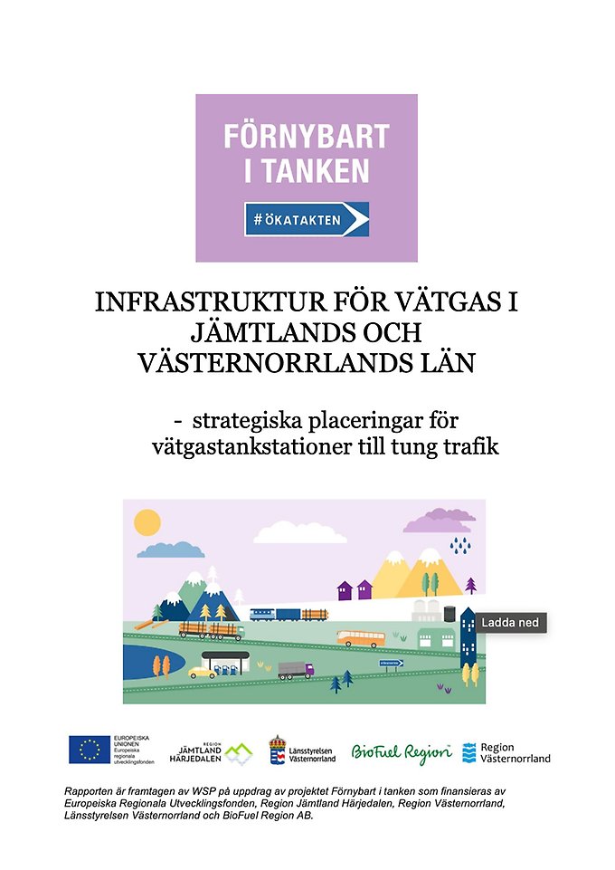 Illustrerad framsida till material om strategiska platser för vätgasinfrastruktur. 