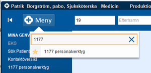 Illustrationsbild som visar att uthoppet dyker upp om man söker på "1177"