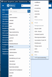 Illustrationsbild som visar uthoppet under menyn Meny - Favoriter - Uthopp